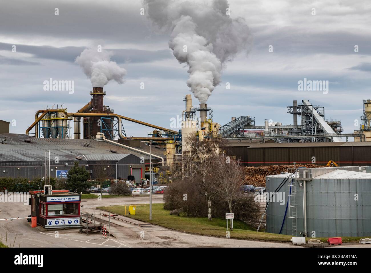 Heavy industry in the Scottish Highlands at the Norbord wood factory