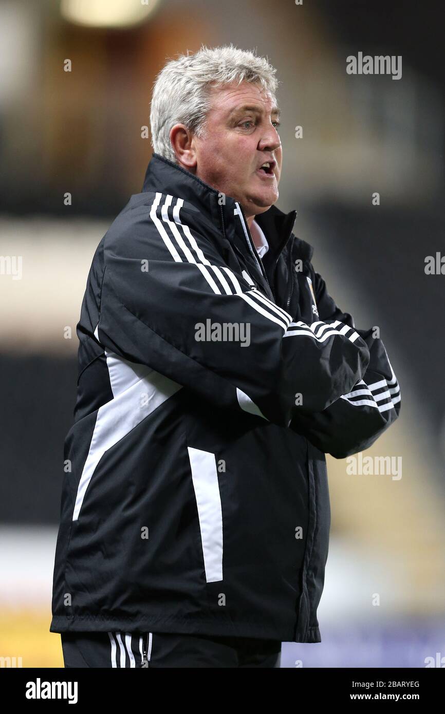 Steve Bruce, Hull City manager Stock Photo