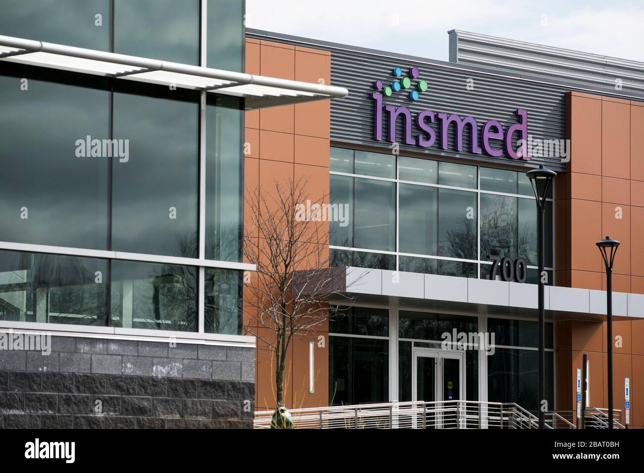 A Logo Sign Outside Of The Headquarters Of Insmed In Bridgewater Township New Jersey On March 23 2020 Stock Photo Alamy