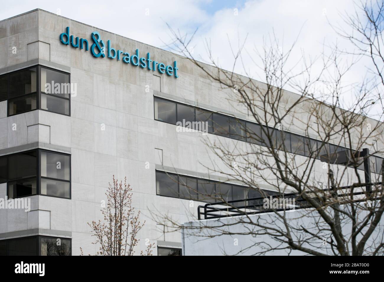 A logo sign outside of the