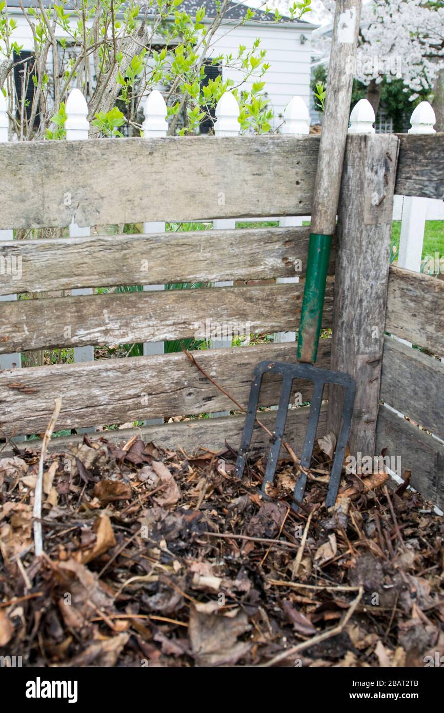 Homemade wooden recycle bin Stock Photo Alamy