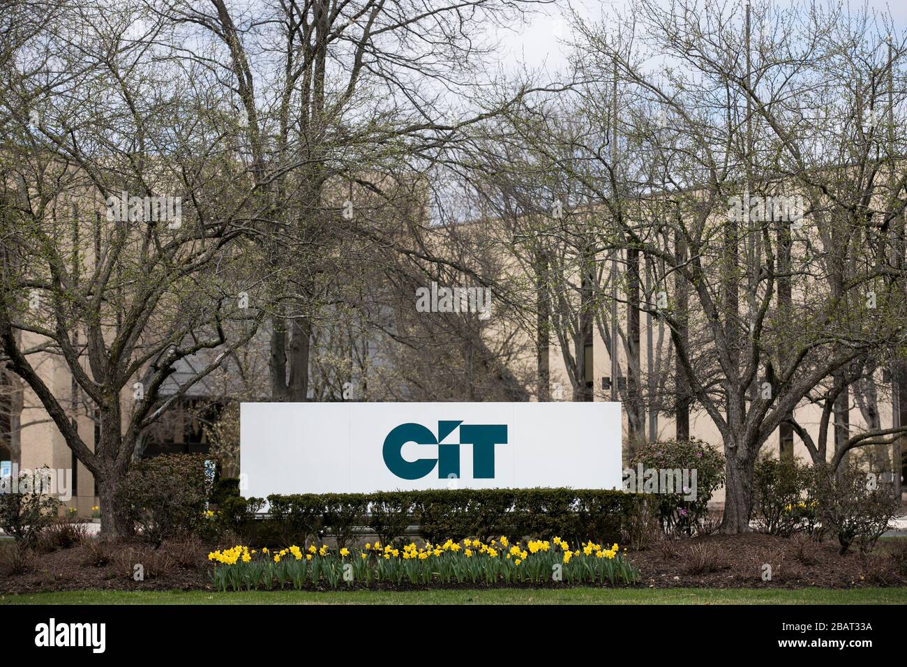 A logo sign outside of a facility occupied by CIT Group in Livingston