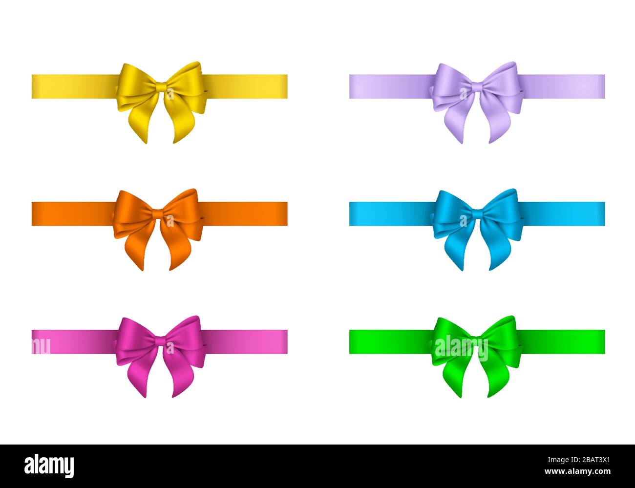 set of colorful bows and ribbons Stock Vector Image & Art Alamy