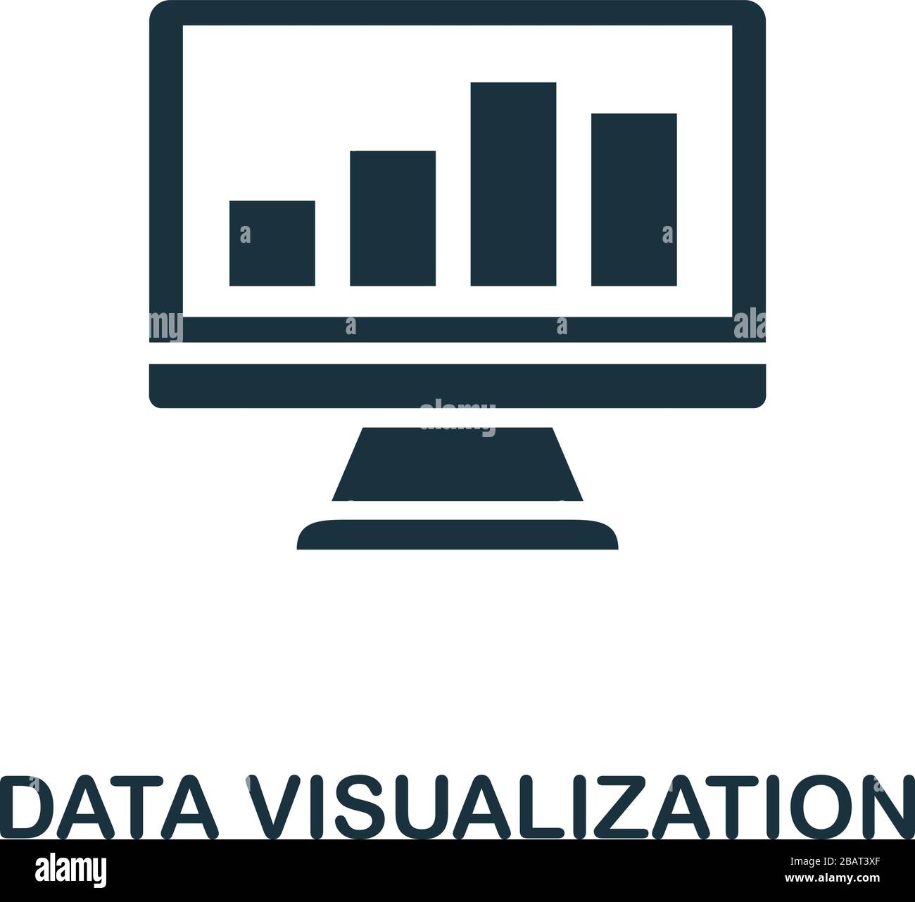 Data Visualization icon. Simple element from business intelligence collection. Filled Data Visualization icon for templates, infographics and more Stock Vector