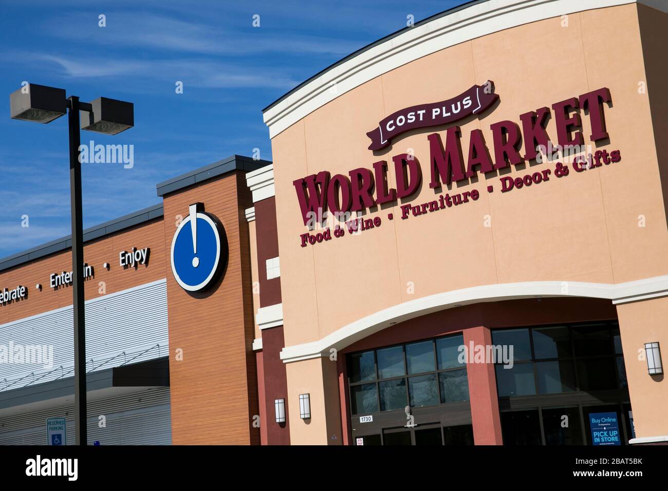 A Logo Sign Outside Of A Cost Plus World Market Retail Store Location In Woodland Park New Jersey On March 23 Stock Photo Alamy