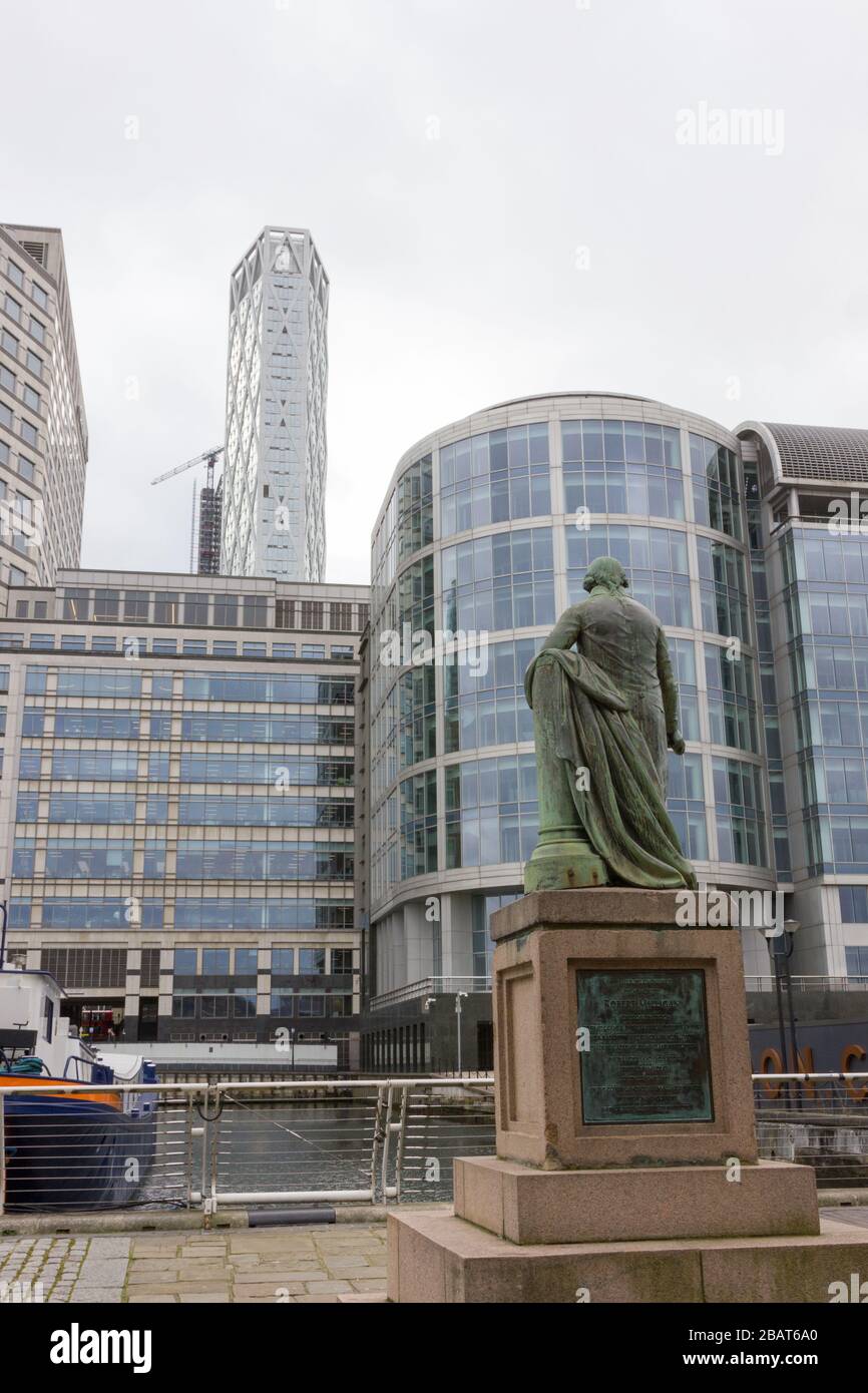 Statue of Robert Milligan, in the city of London Stock Photo