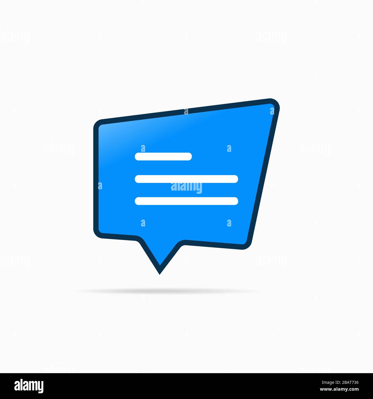 Typing in a chat bubble icon, comment sign symbol Stock Vector