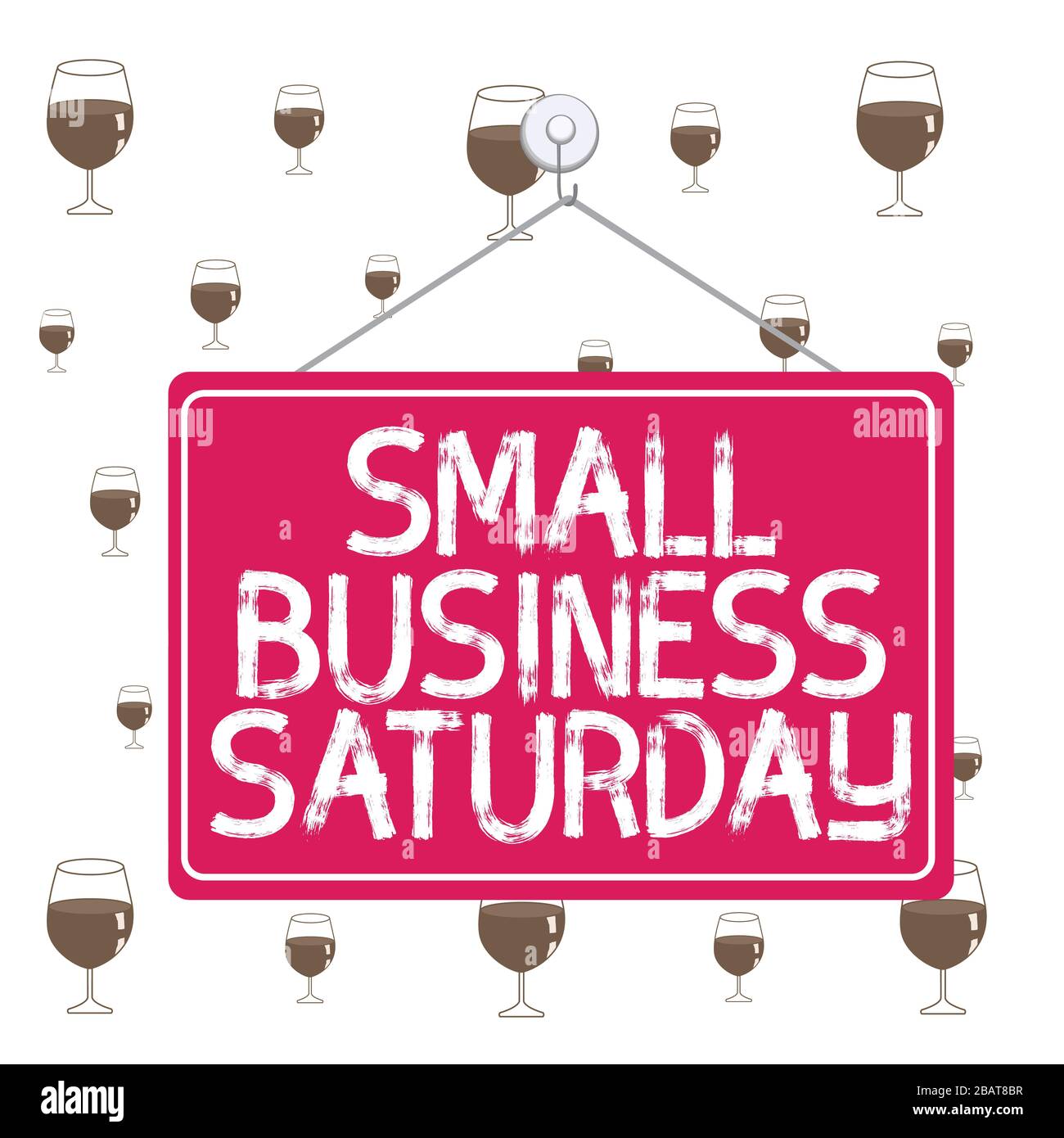 Text sign showing Small Business Saturday. Business photo text American shopping holiday held during the Saturday Colored memo reminder empty board bl Stock Photo