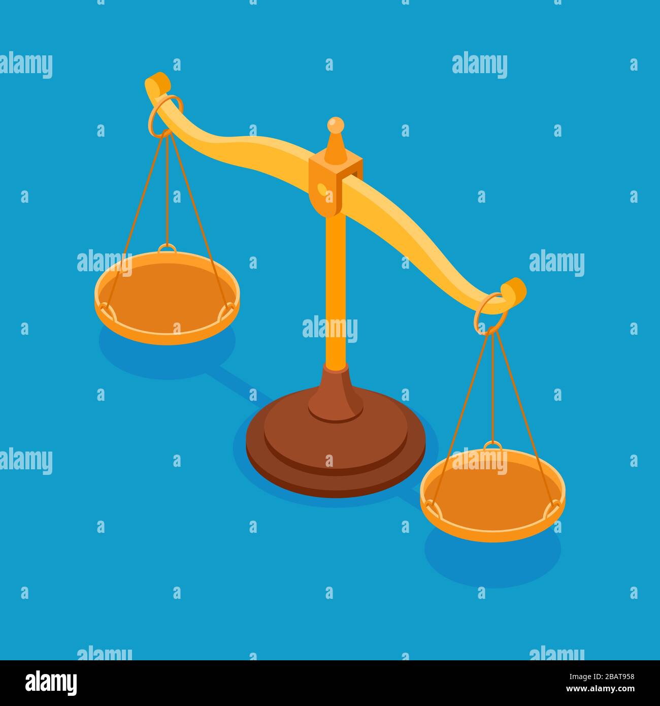 isometric scales balance concept make choice Stock Vector Image & Art
