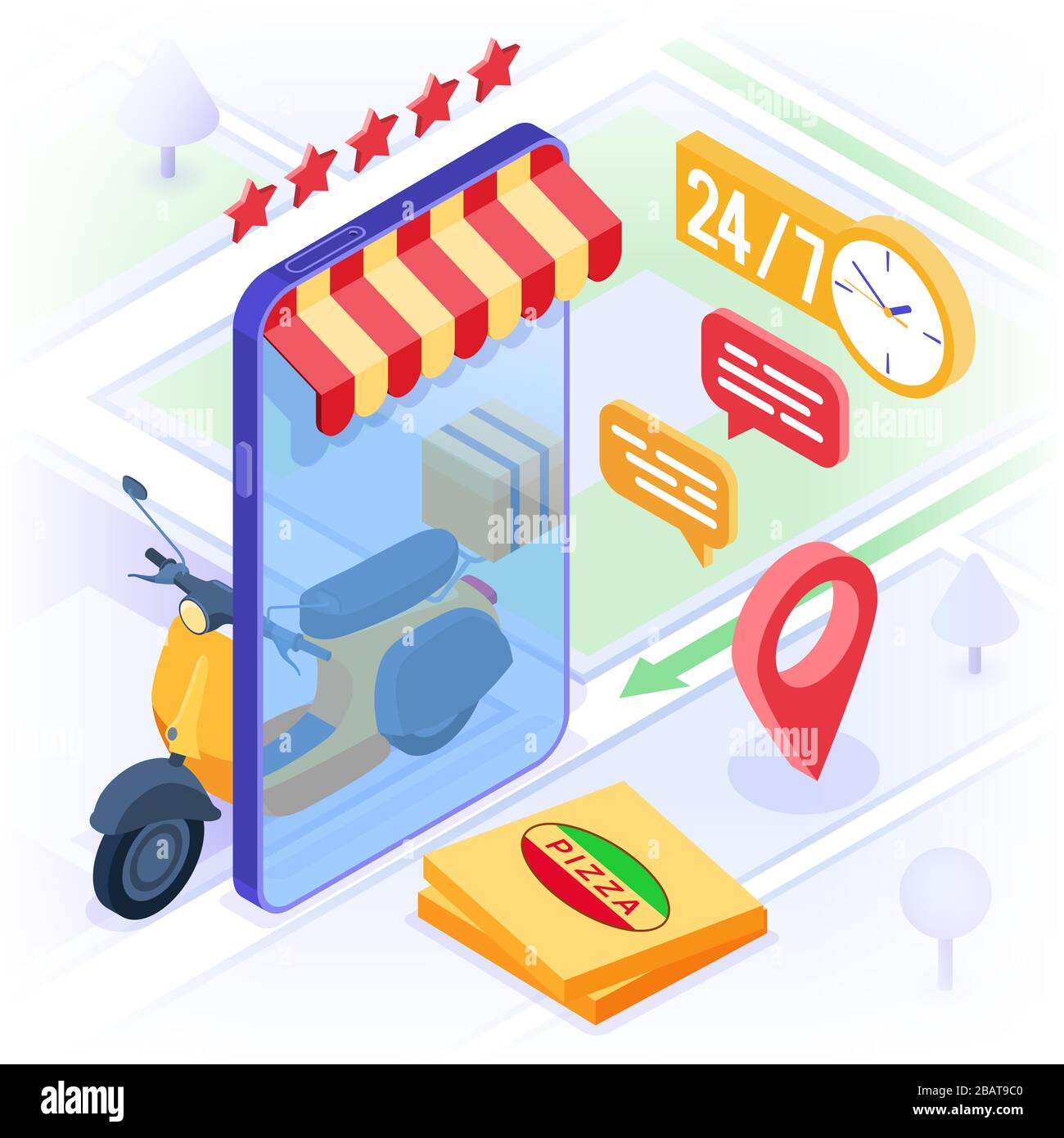 Order pizza online Stock Vector Images Alamy