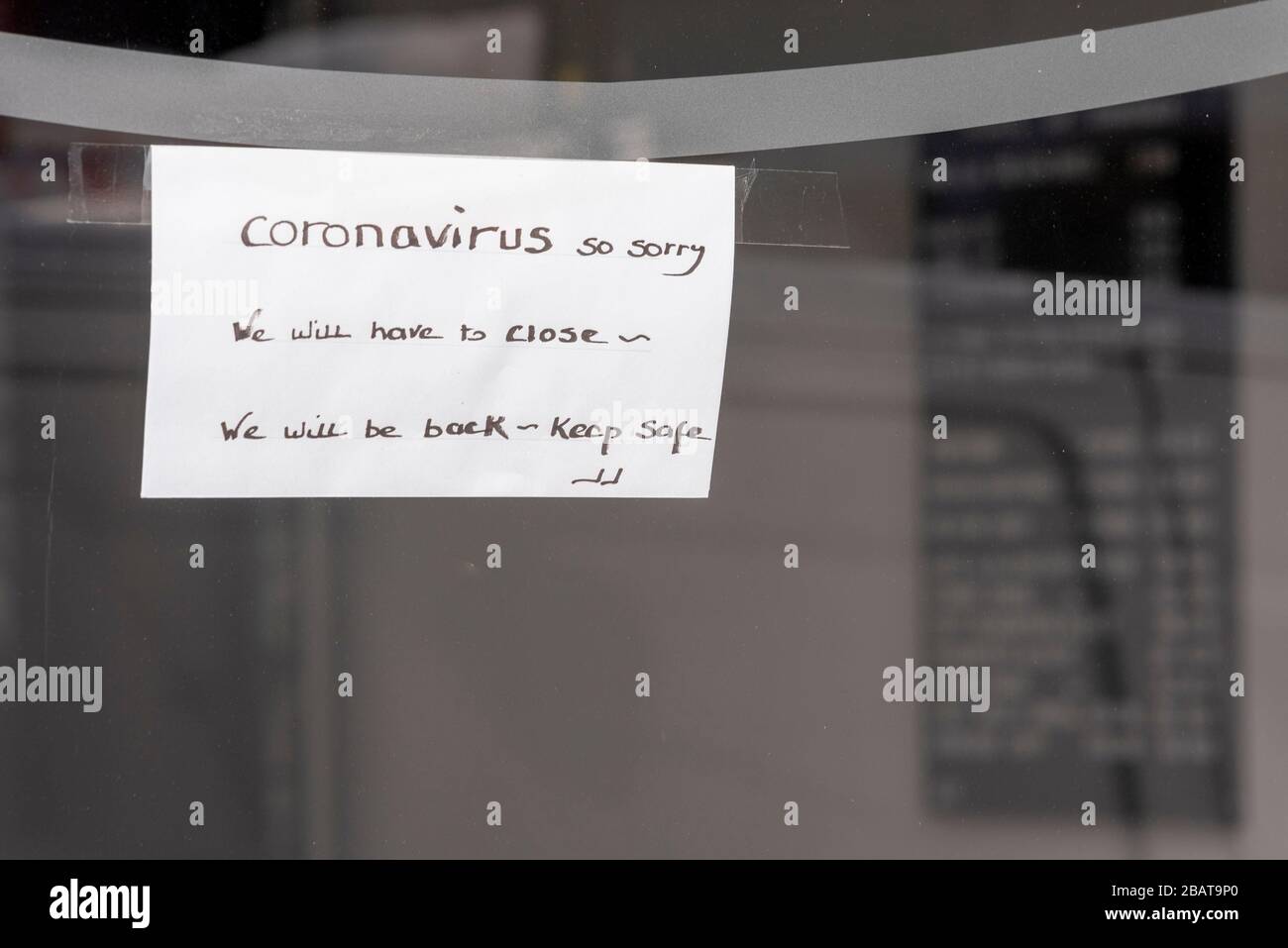 Hand written note on window hires stock photography and images Alamy