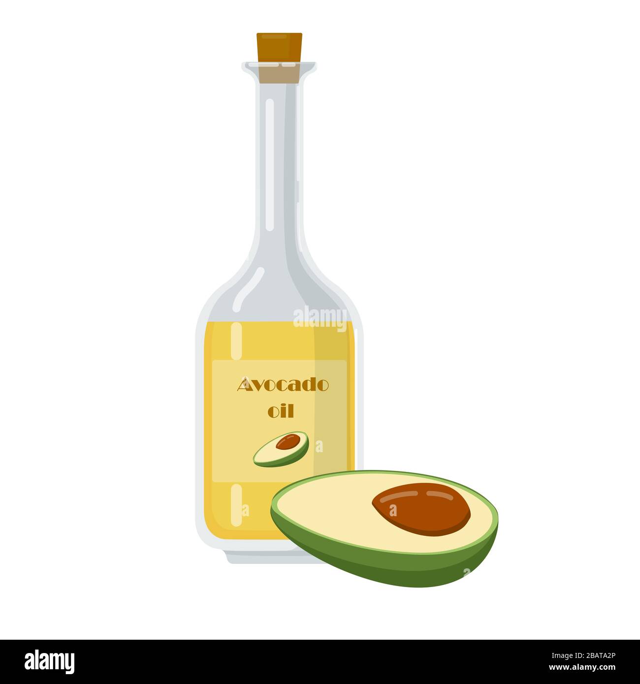 Avocado oil label Stock Vector Images Alamy