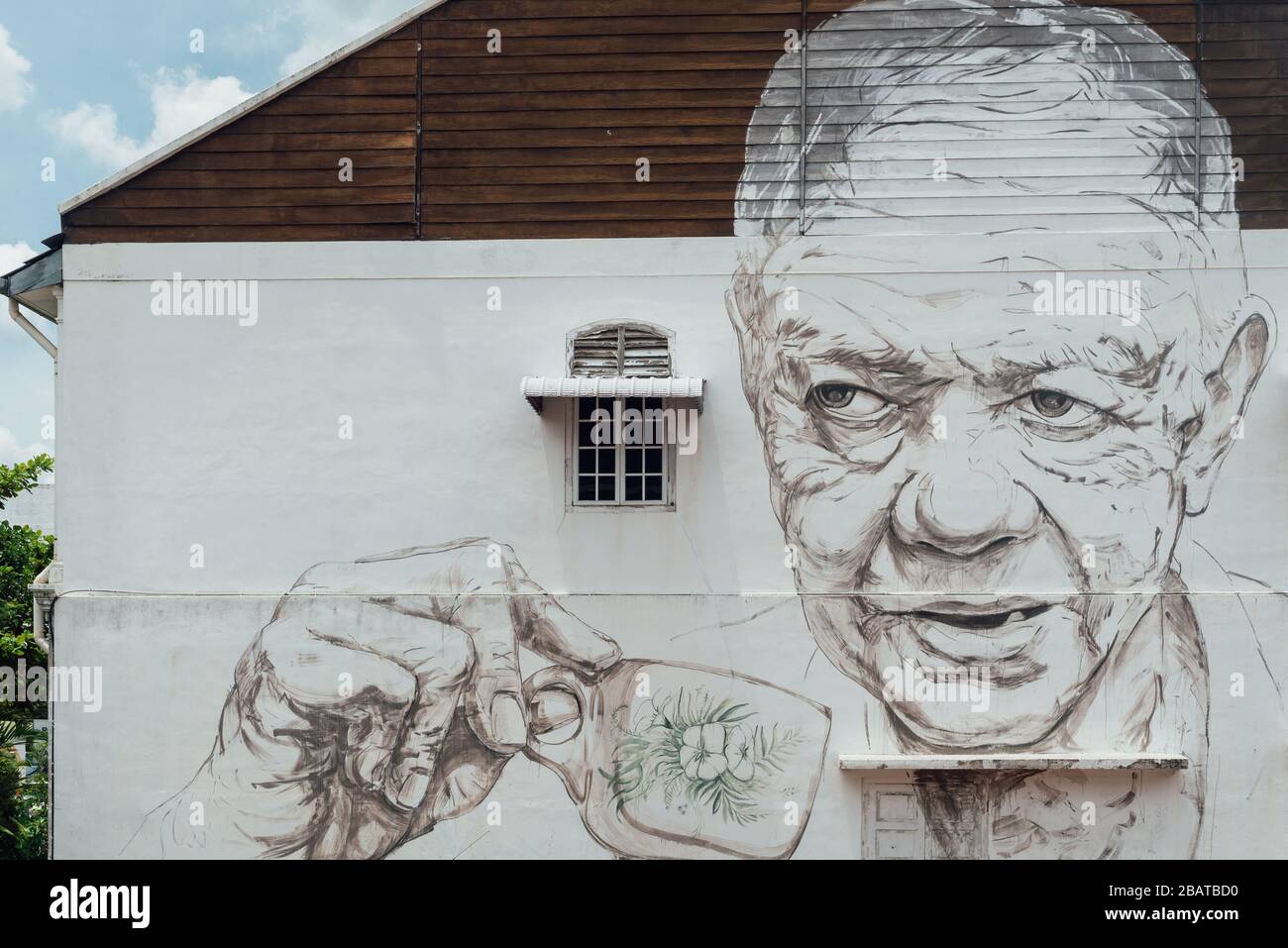 Street art mural on building Stock Photo