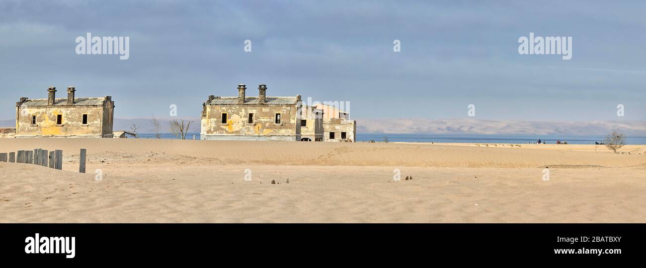 Panorama of Baía dos Tigres, Baia dos Tigres, Tigres Island, Ilha dos Tigres, Angola, Africa Stock Photo