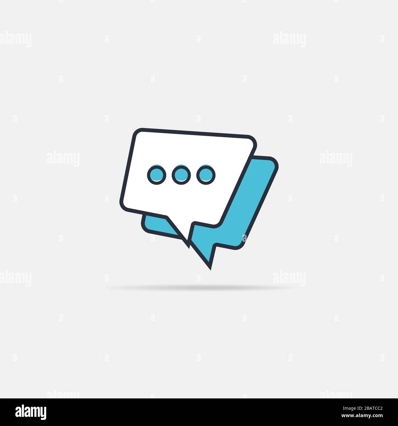 Typing in a chat bubble icon, comment sign symbol Stock Vector Image ...