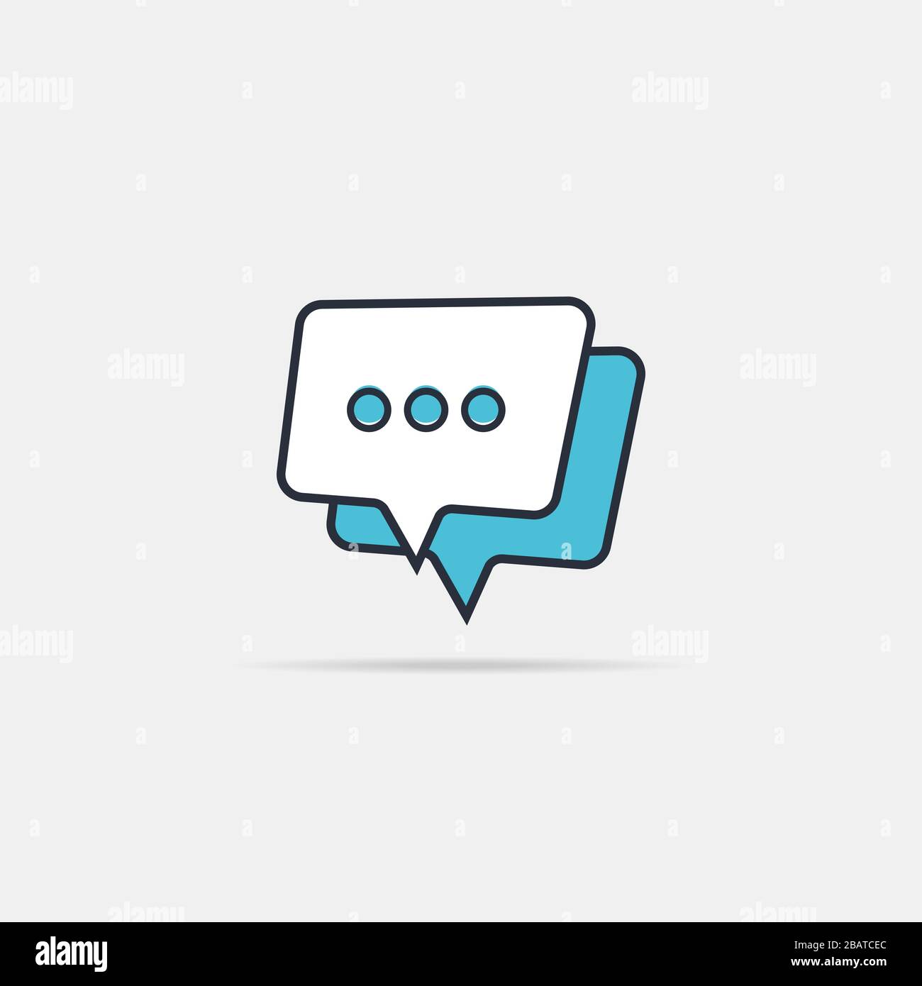 Typing in a chat bubble icon, comment sign symbol Stock Vector