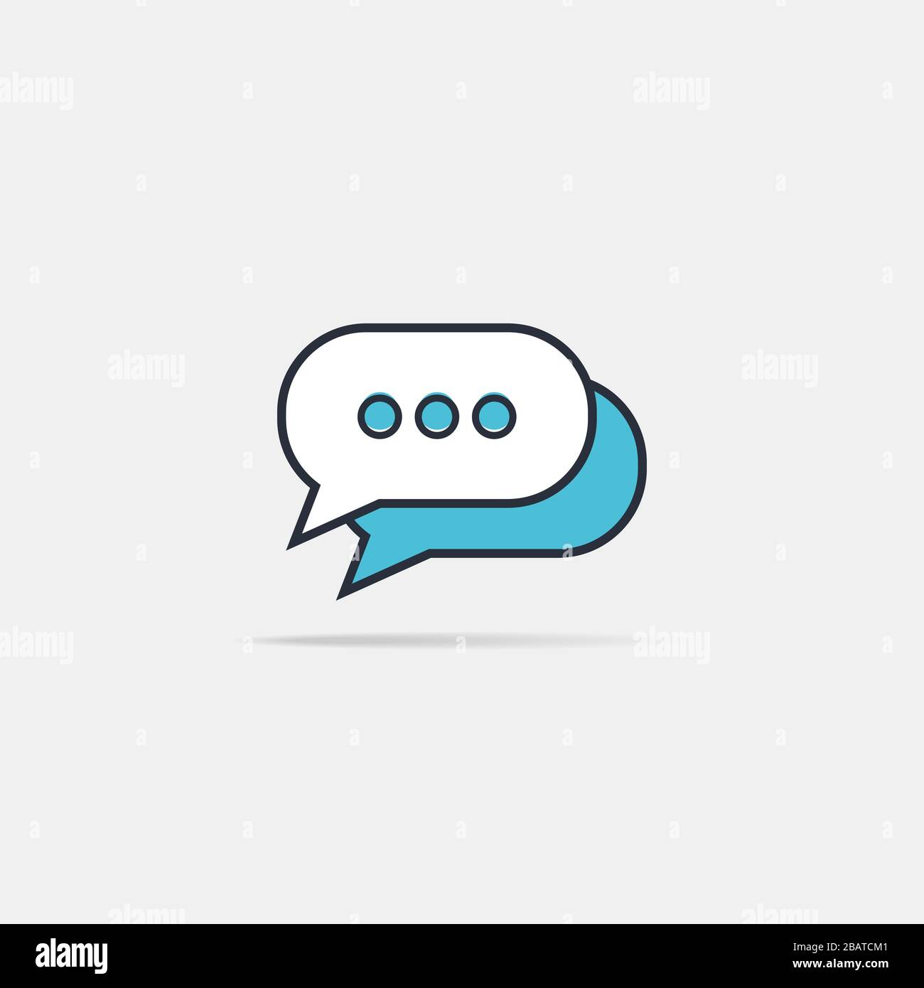 Typing in a chat bubble icon, comment sign symbol Stock Vector