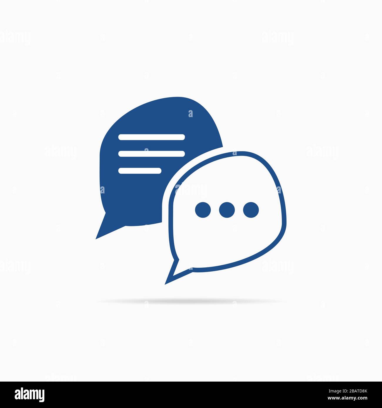 Typing in a chat bubble icon, comment sign symbol Stock Vector