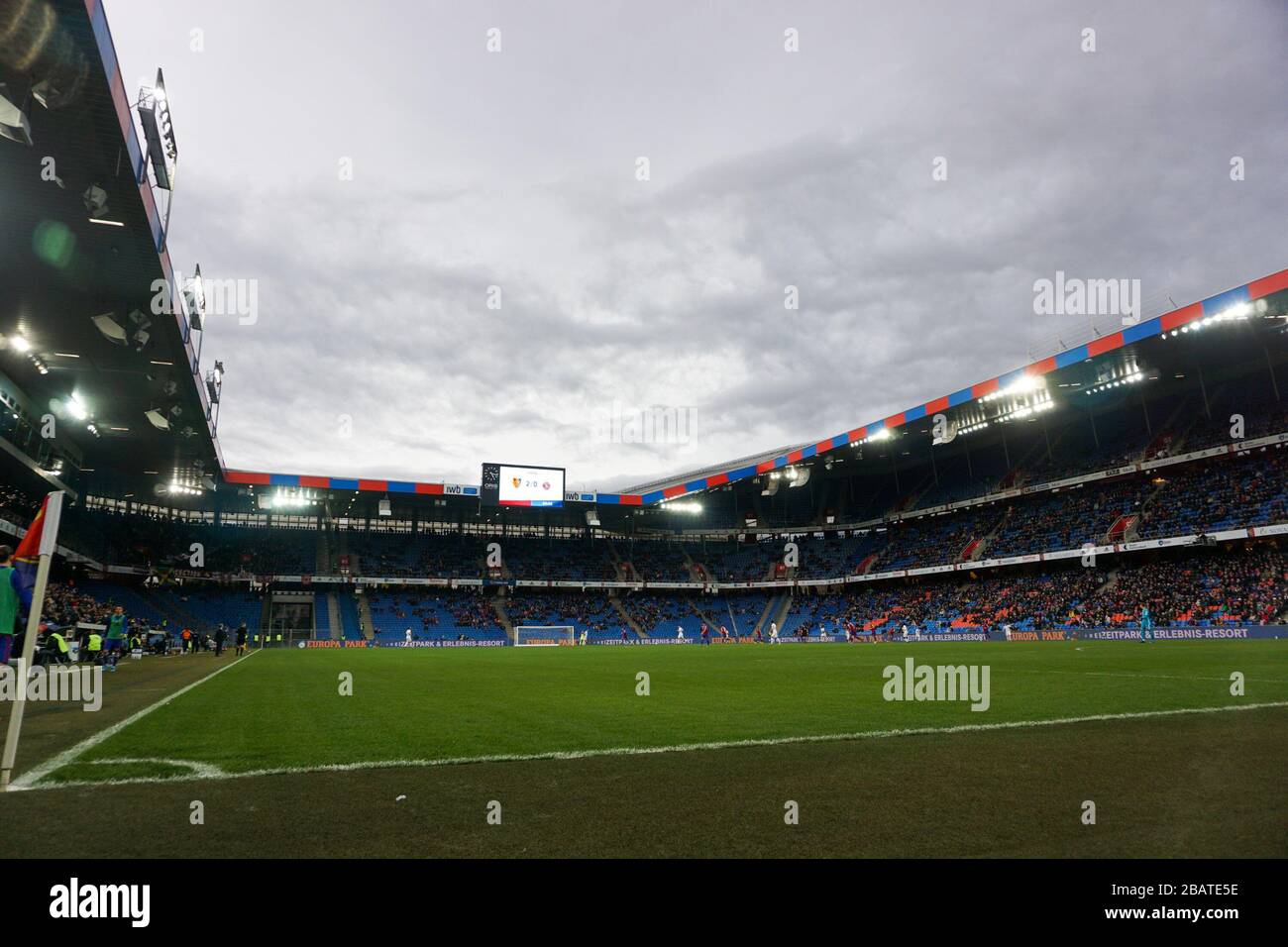 Basel Switzerland Feb 23rd General View Inside The Stadium Of St Jakob Park St Jakob Park Joggeli Stadium Ahead Of The Super League Game Between Fc Basel 13 And Servette Fc At Basel Switzerland Feb 23rd General View Inside The Stadium Of St Jakob Park St Jakob Park Joggeli Stadium Ahead Of The Super League Game Between Fc Basel 13 And Servette Fc At