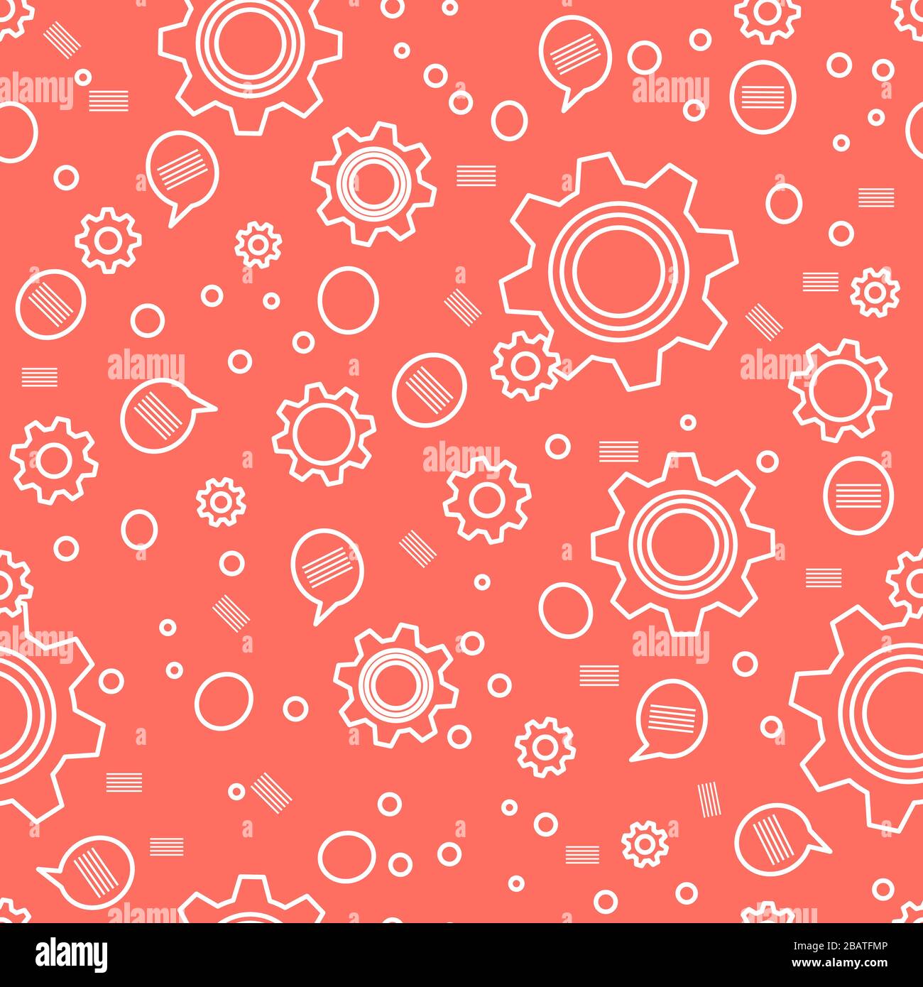 Vector industry seamless pattern Illustration with gear, cog wheel ...