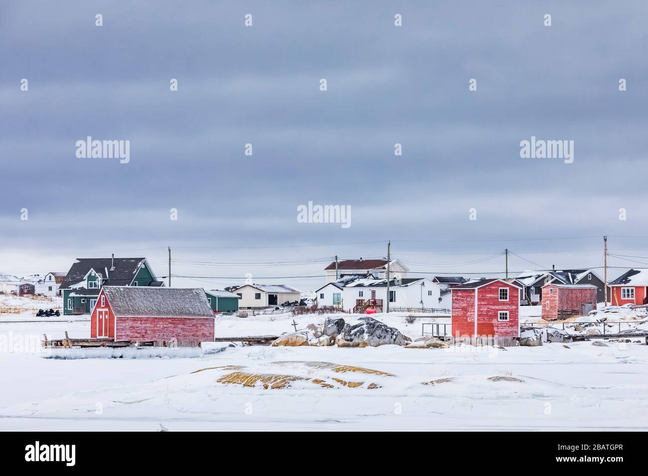 Houses and stages on Tilting Harbour in the historic fishing village of