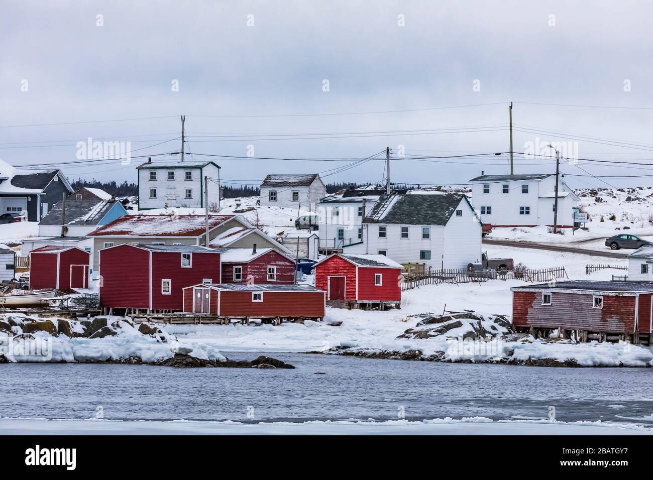 Houses and stages on Tilting Harbour in the historic fishing village of