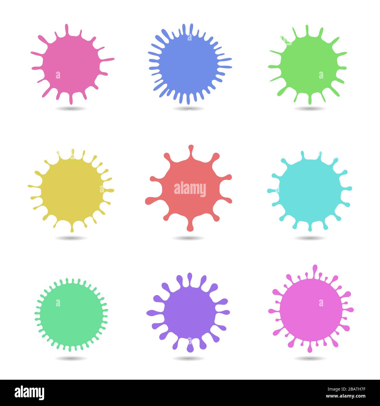 Colorful Splashes Set Stock Vector