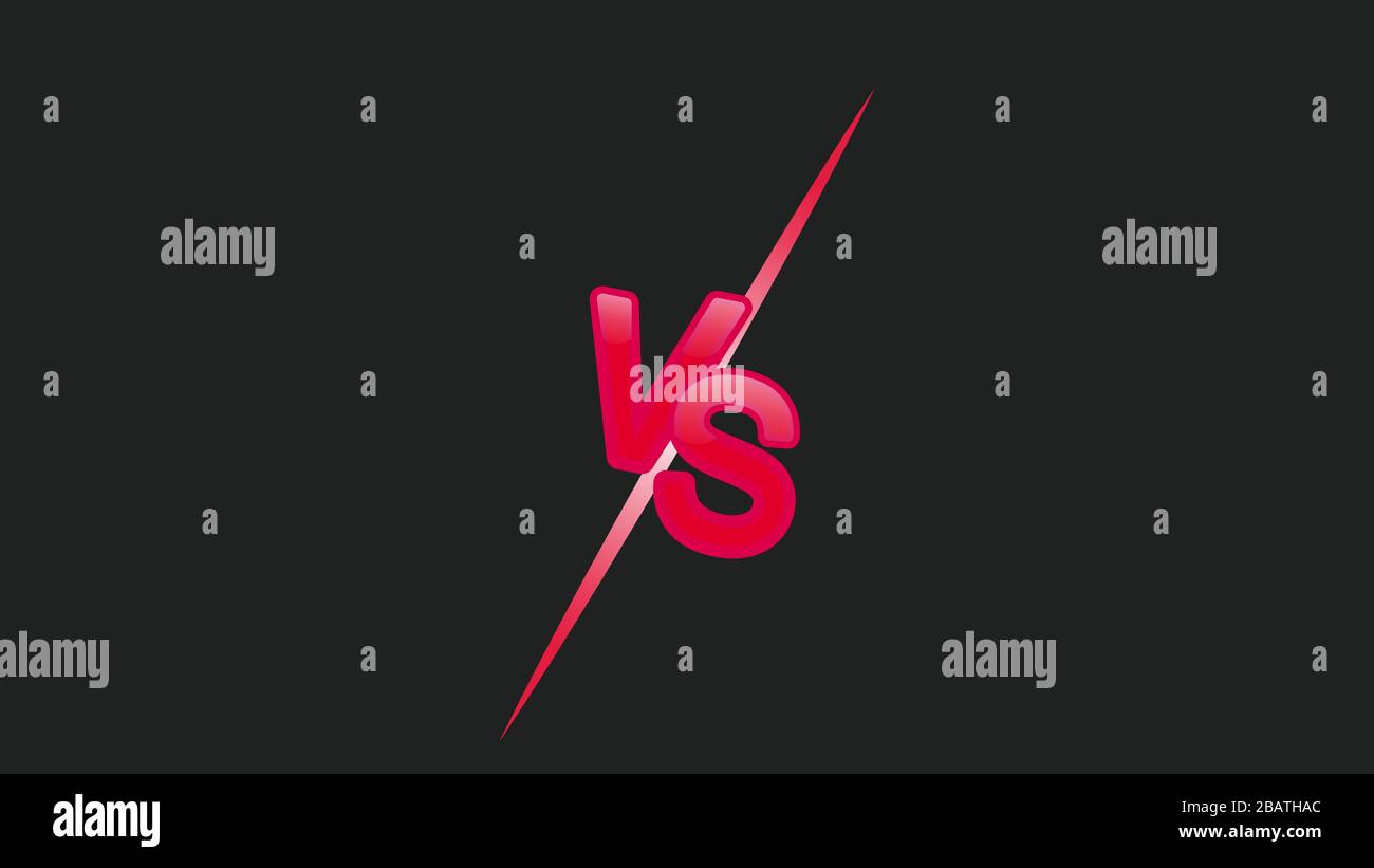 Battle vs match, game concept competitive vs Stock Vector Image & Art
