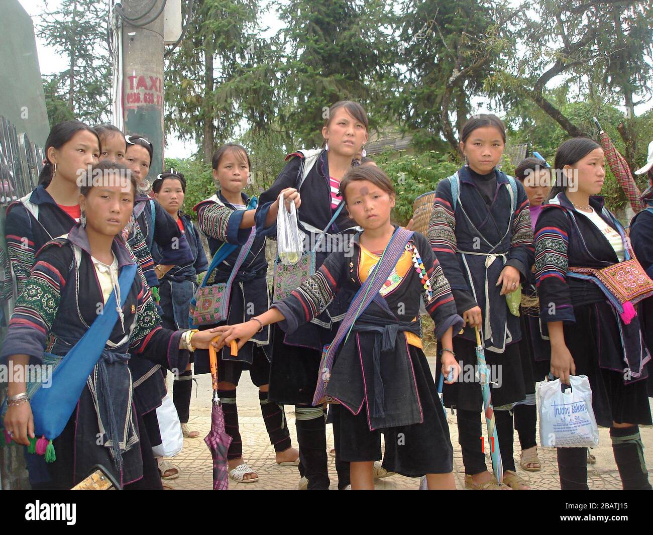 'Deutsch: Schwarze Hmong in Sa Pa (Nord-Vietnam) English: Black Hmong in Sa Pa, Vietnam; August 2009; Self-photographed (Original text:  selbst fotografiert); Stephan Klage; ' Stock Photo