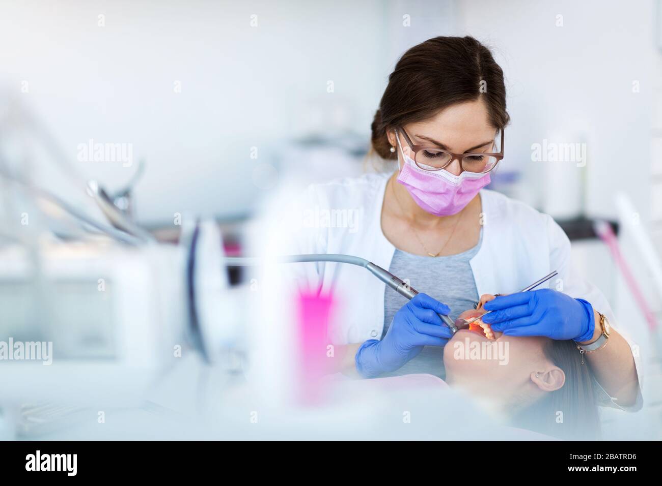 Woman in doctor office hi-res stock photography and images - Alamy