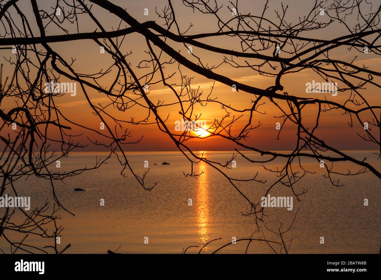 Baltic sea - early morning sunrise over the sea Stock Photo - Alamy
