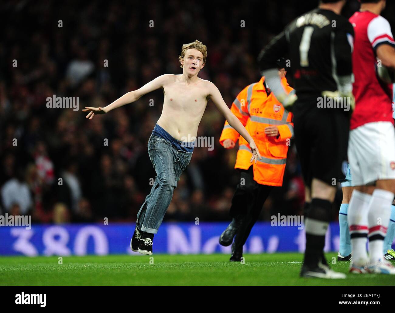 Pitch invader on the pitch Stock Photo - Alamy
