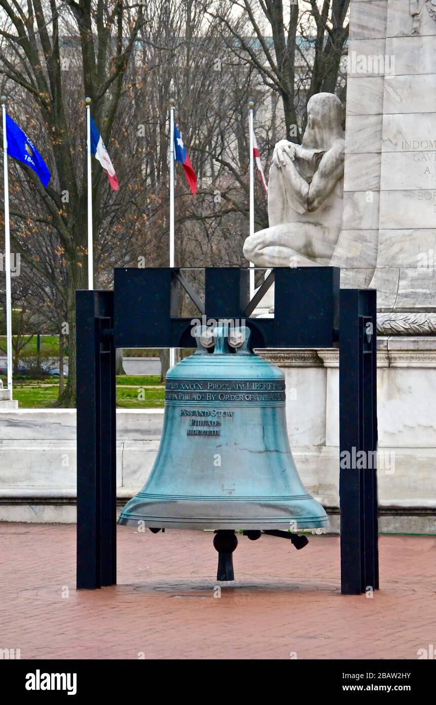 The bell of downtown Washington D.C. history Stock Photo