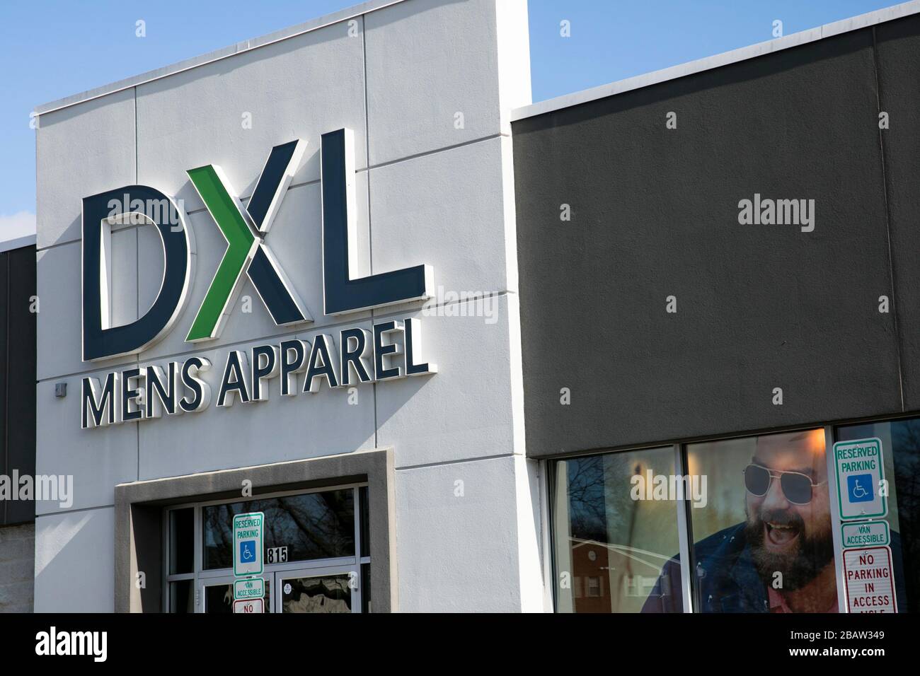 Dxl Logo Rabbit A logo sign outside of a Destination XL (DXL) retail store location in ...