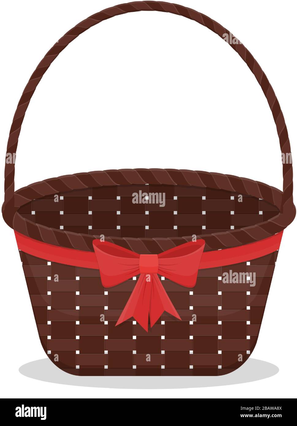 Vector isolated empty basket present with red bow Stock Vector Image & Art - Alamy Vector isolated empty basket present with red bow Stock Vector Image & Art - Alamy