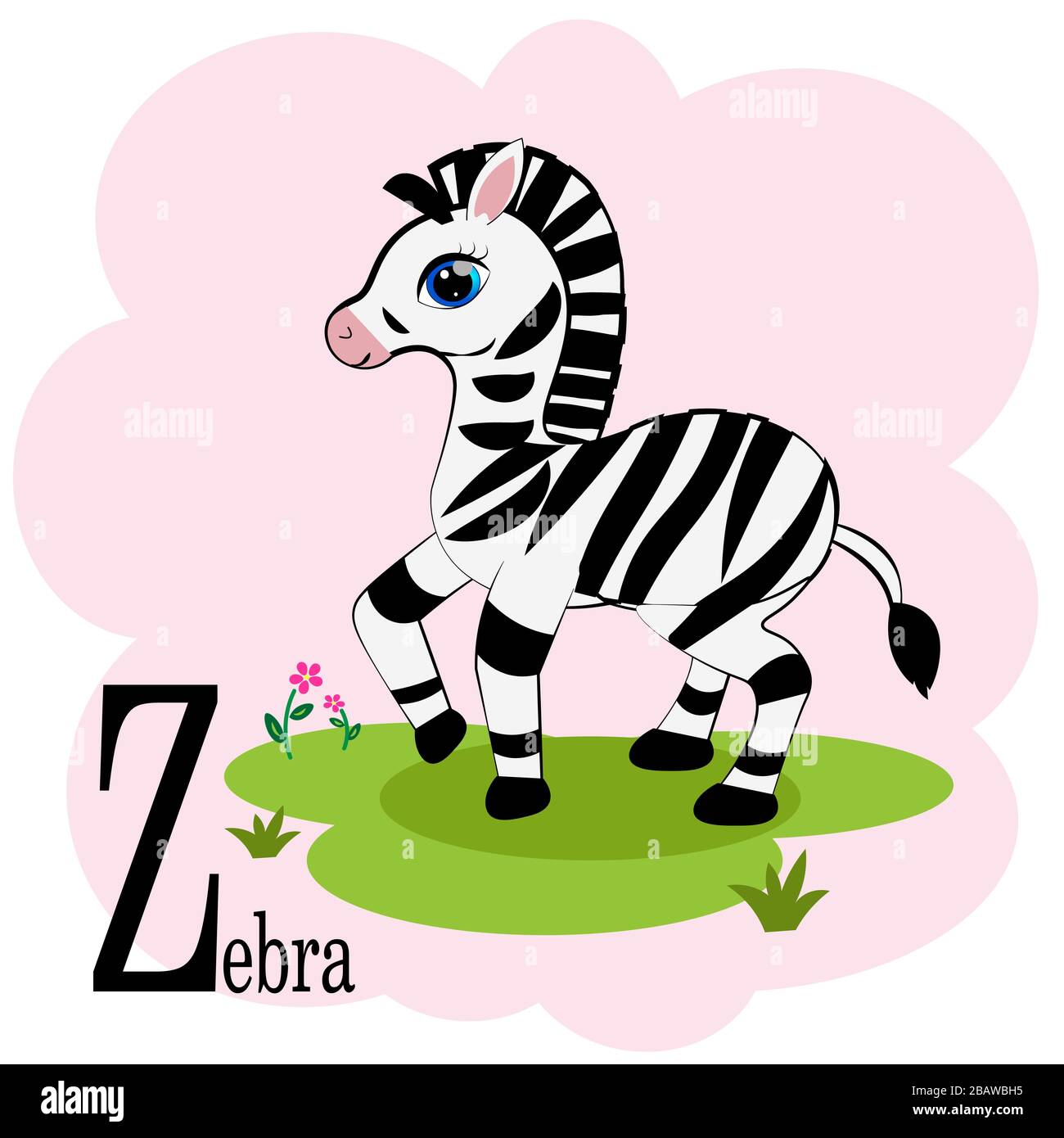 Z for zebra animal abc alphabet Stock Vector