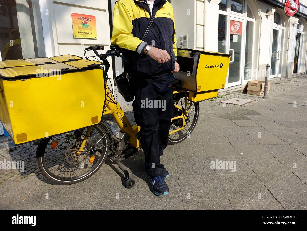 Postman of the Deutsche Post Stock Photo