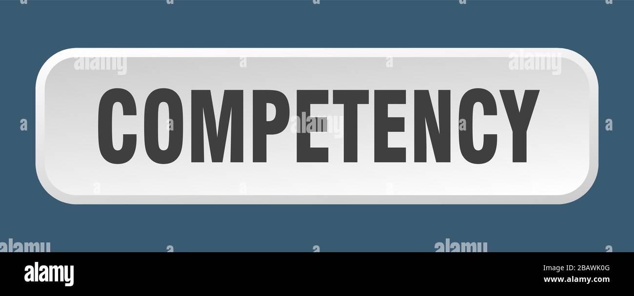 competency button. competency square 3d push button Stock Vector Image ...