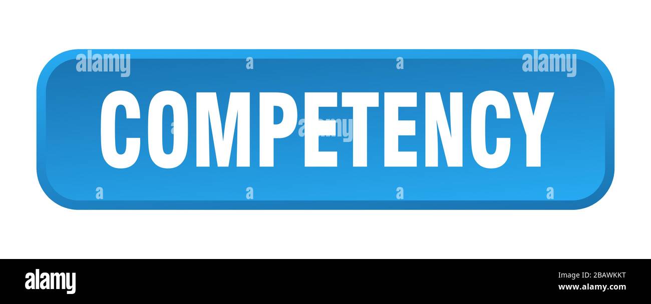 competency button. competency square 3d push button Stock Vector Image ...