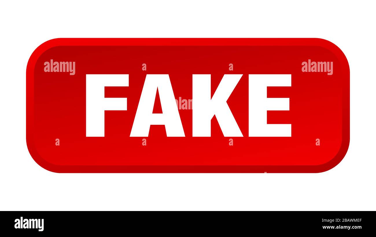 fake button. fake square 3d push button Stock Vector Image & Art - Alamy
