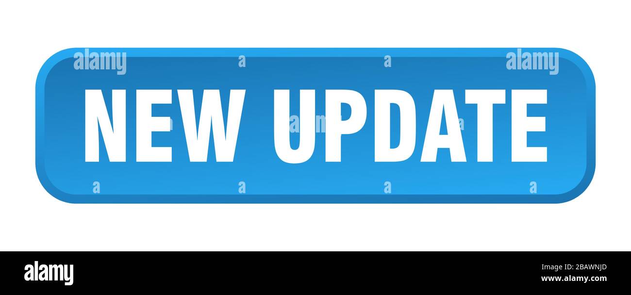 new update button. new update square 3d push button Stock Vector