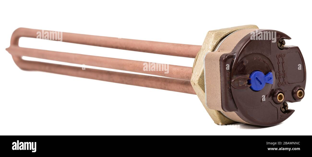 Heating elements for heating water in domestic water heaters with