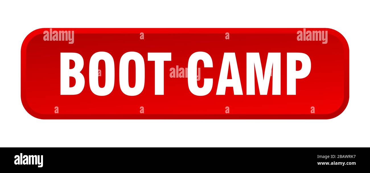 boot camp button. boot camp square 3d push button Stock Vector Image ...