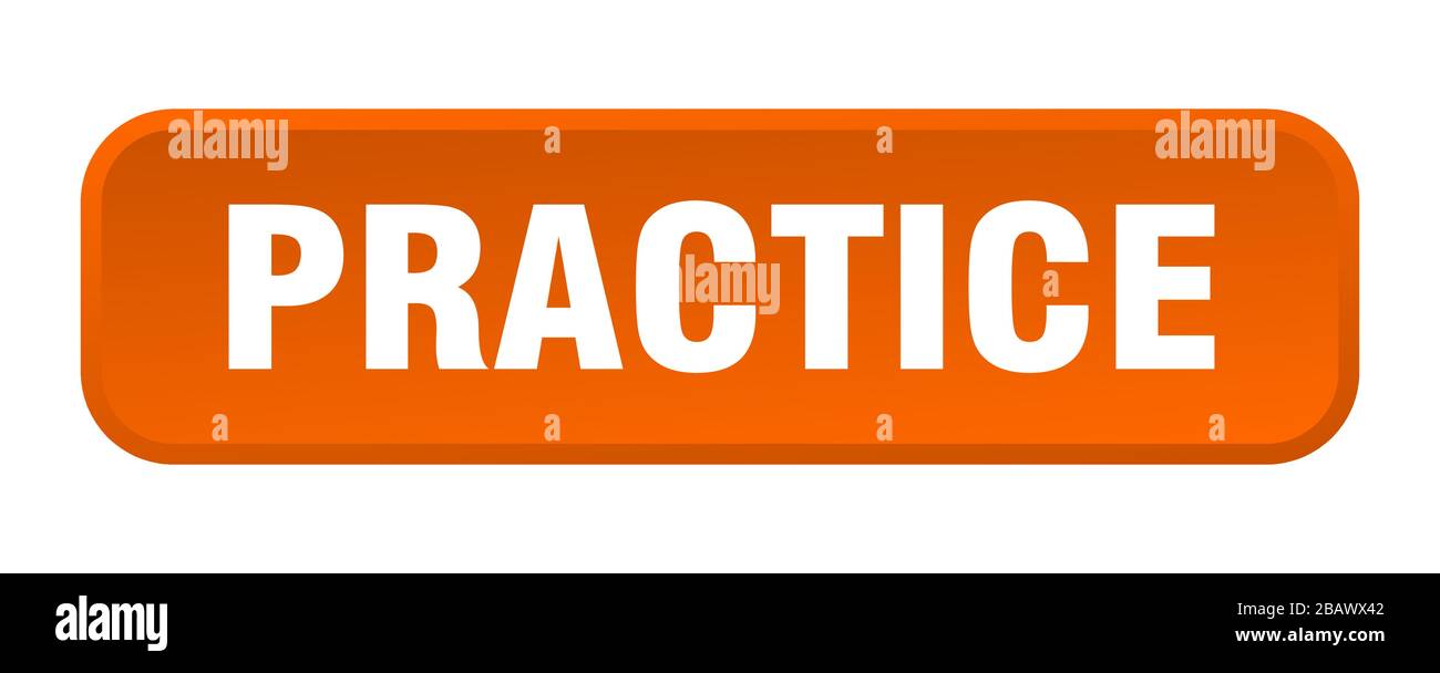 practice button. practice square 3d push button Stock Vector Image ...