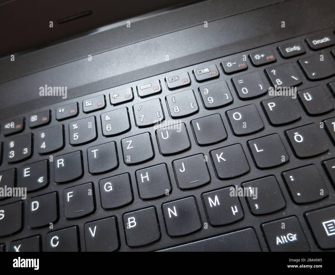 schwarze Tastatur mit weissen Ziffern Stock Photo