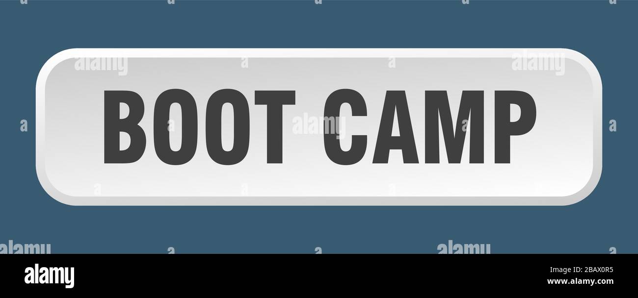 boot camp button. boot camp square 3d push button Stock Vector Image ...