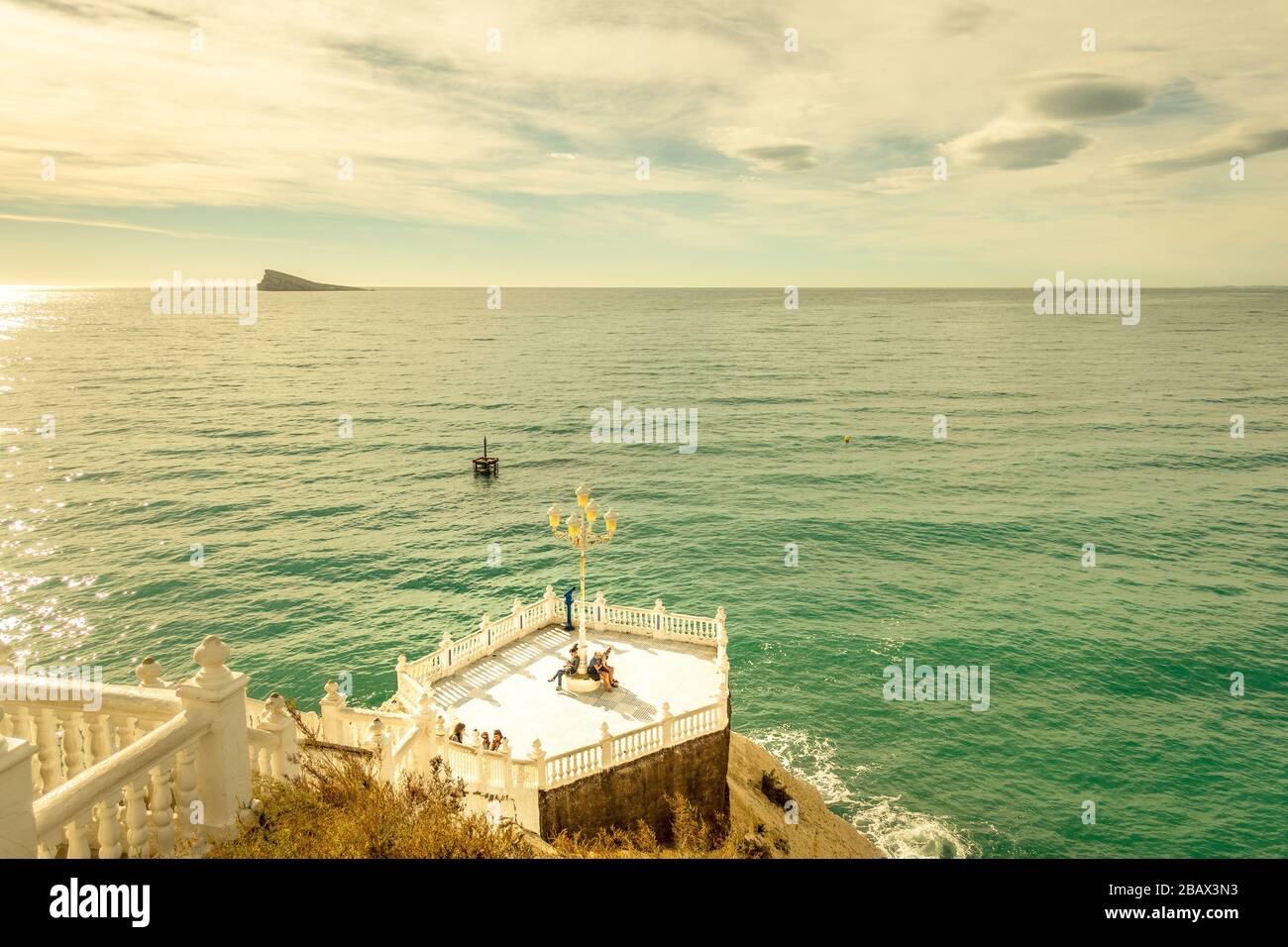 View to Benidorm island, Mediterranean Balcon and sea in Benidorm, Spain Stock Photo