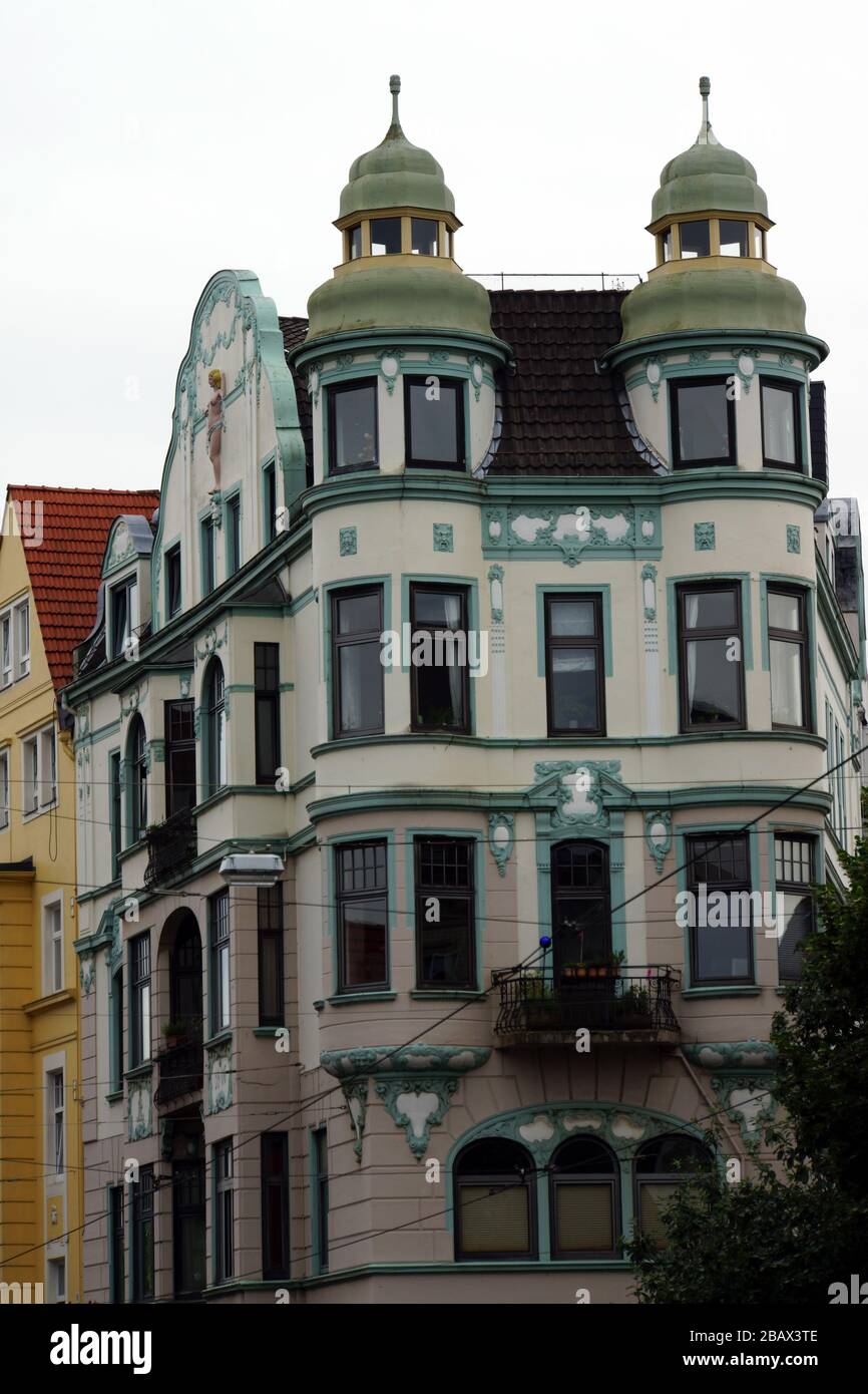 JugendstilVilla im Ostertorsteinweg, Bremen, Deutschland Stock Photo
