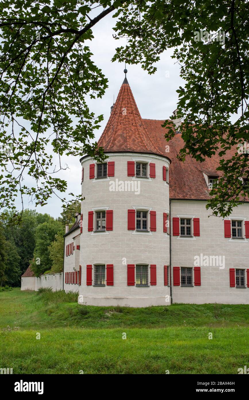 Grünau Castle near Neuburg at the Danube, Germany/Europe Stock Photo