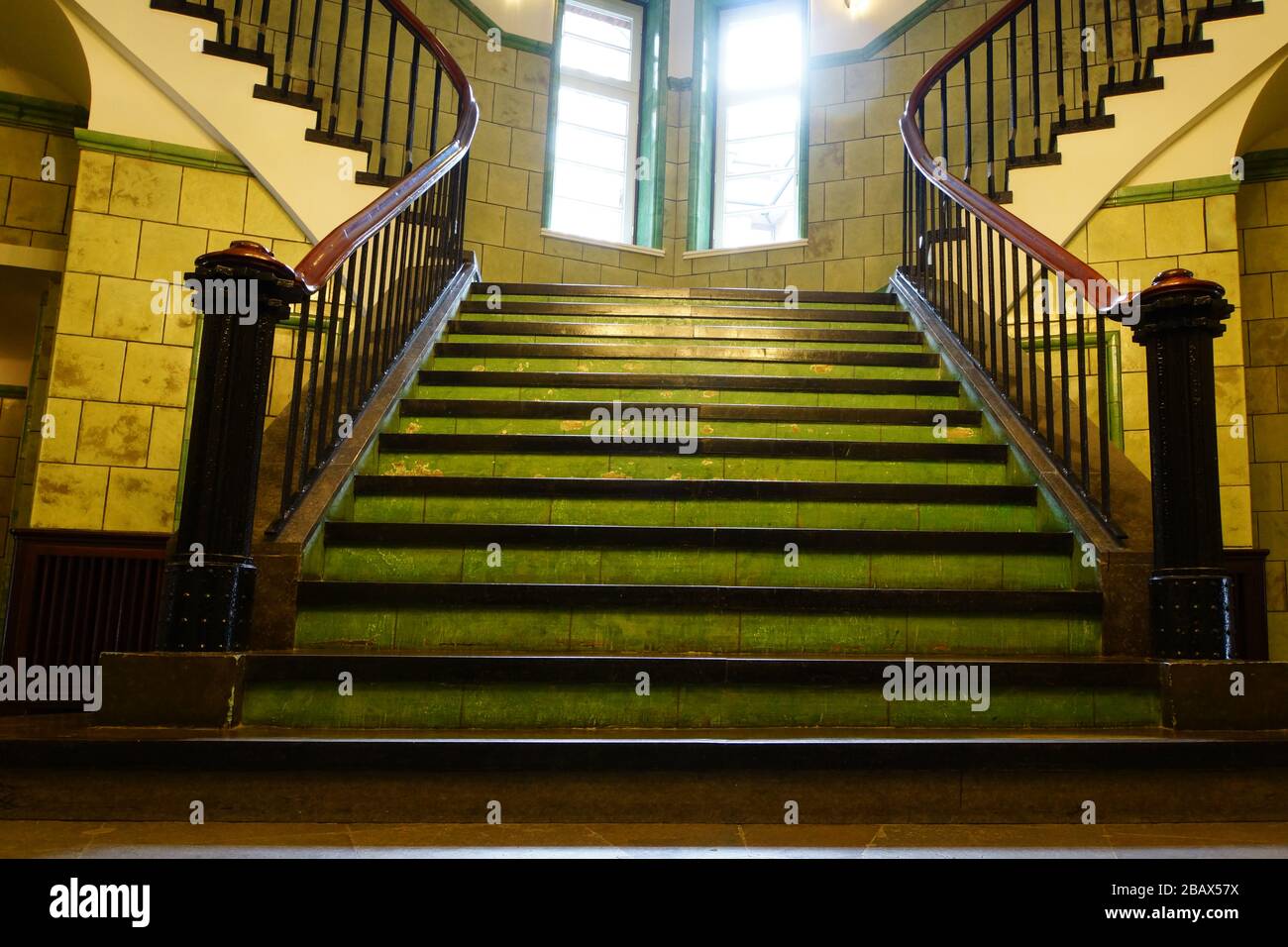 Treppenhaus im Chilehaus, Hamburg, Deutschland Stock Photo